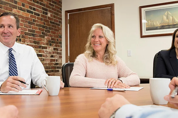 Debbie McSweeney in a meeting