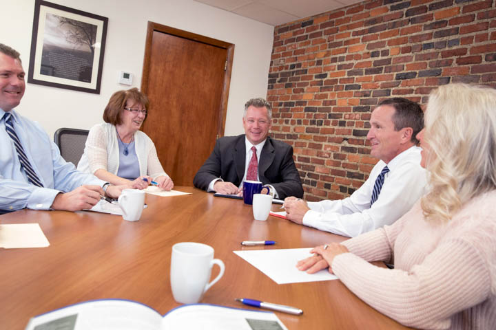 The CIP Group team meeting with Cheryl, James, and Jason