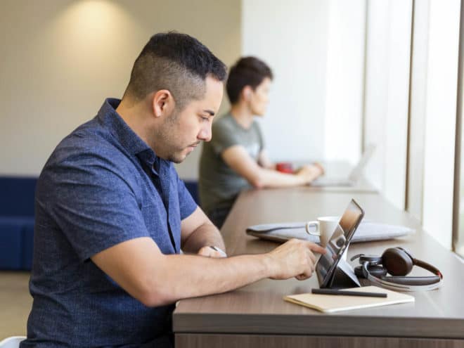 Man working at a desk