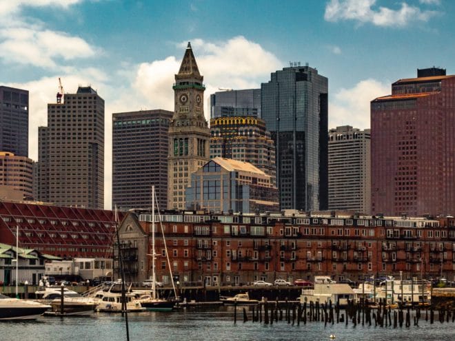overview of Boston harbor
